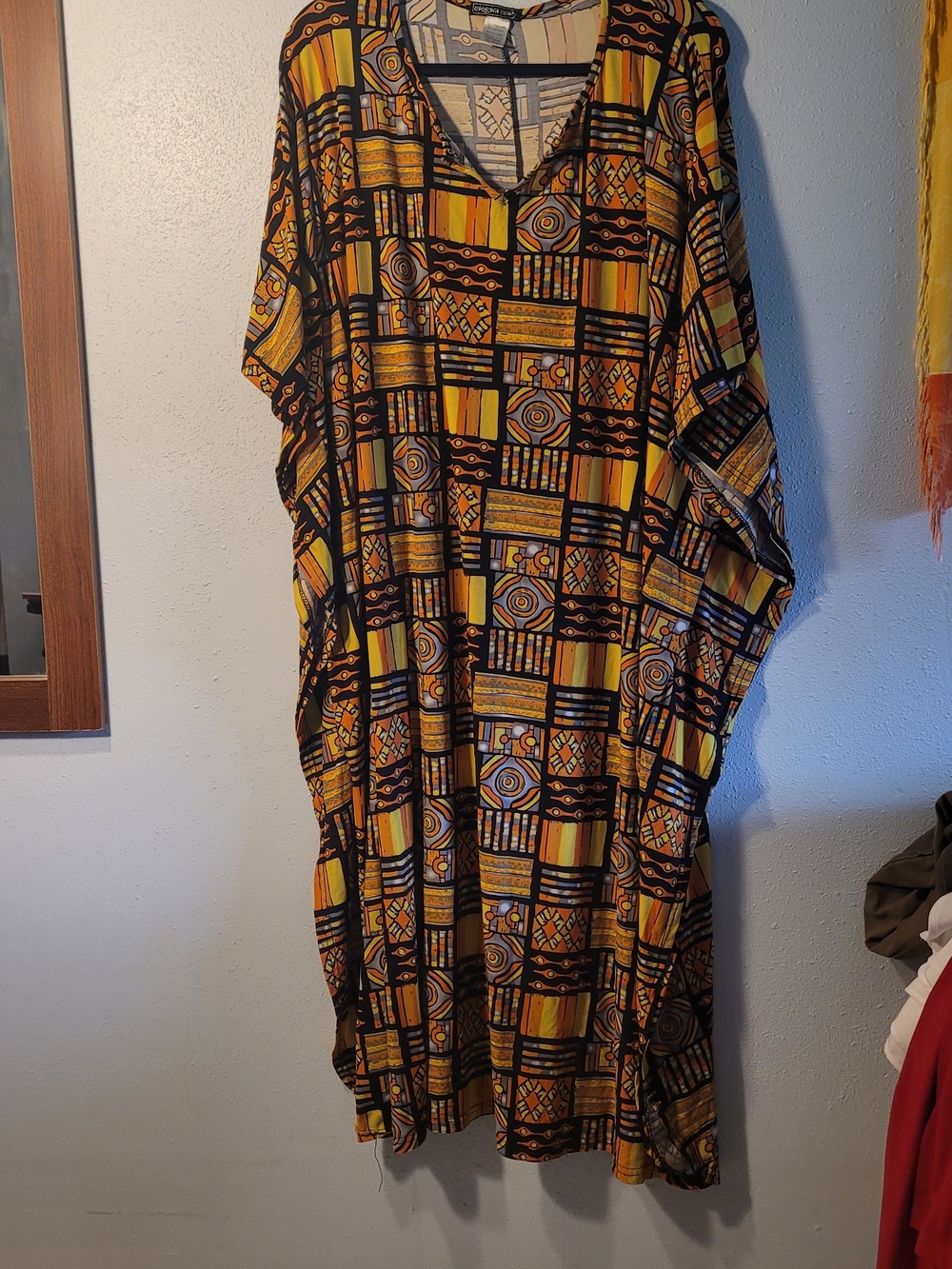 Elegant Emily Vibrant Yellow & Black Geometric Women’s Dress Boho